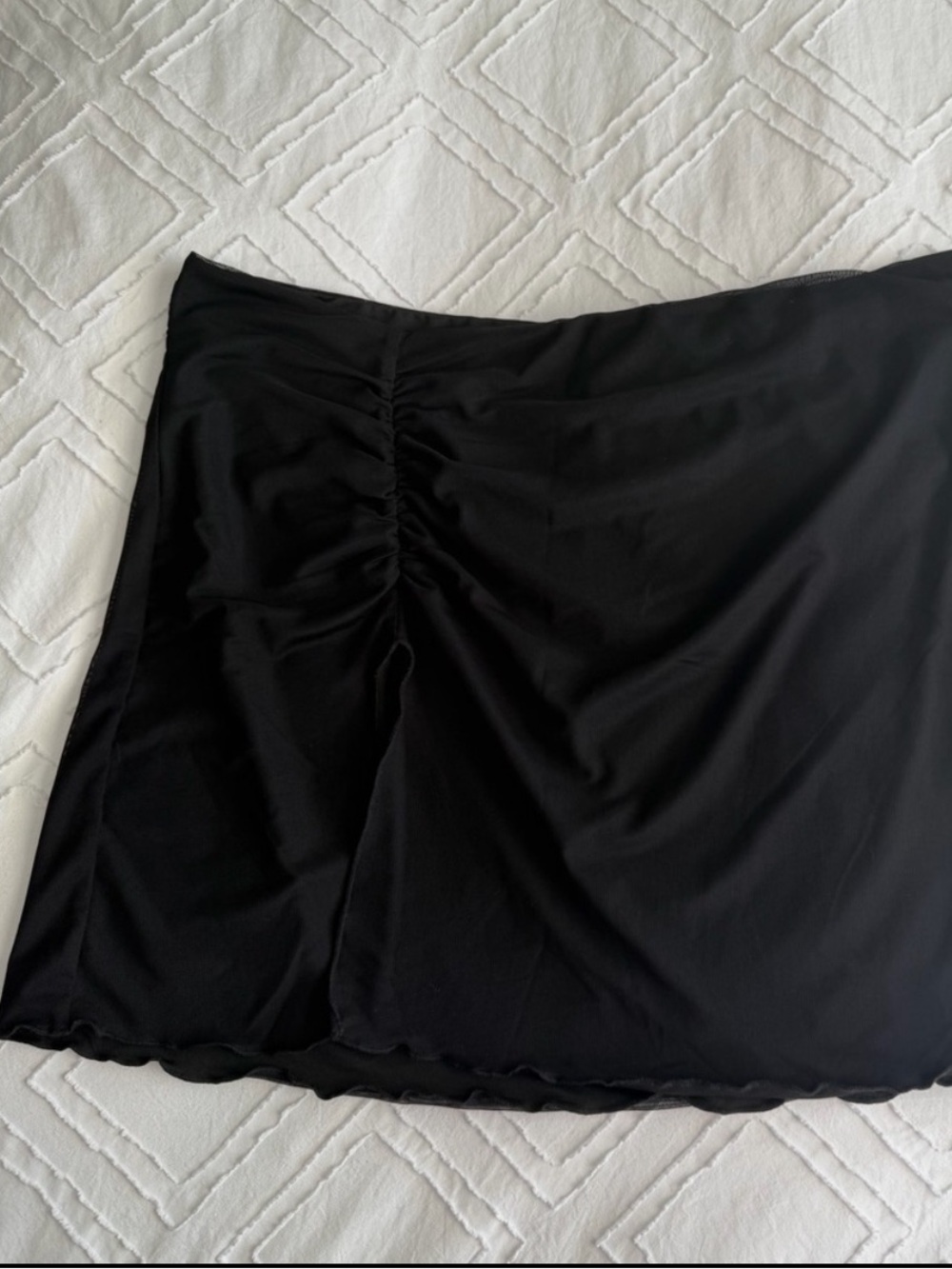 Tiger Mist Black Ruched Mini Skirt